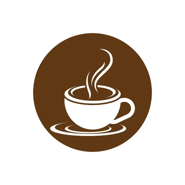 Café Taza Logo Imágenes Ilustración Diseño — Archivo Imágenes Vectoriales