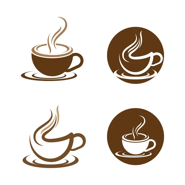 Copo Café Logotipo Imagens Ilustração Design —  Vetores de Stock