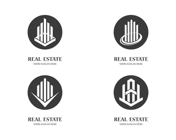 Real Estate Logo Icon Illustration Design — Stock Vector