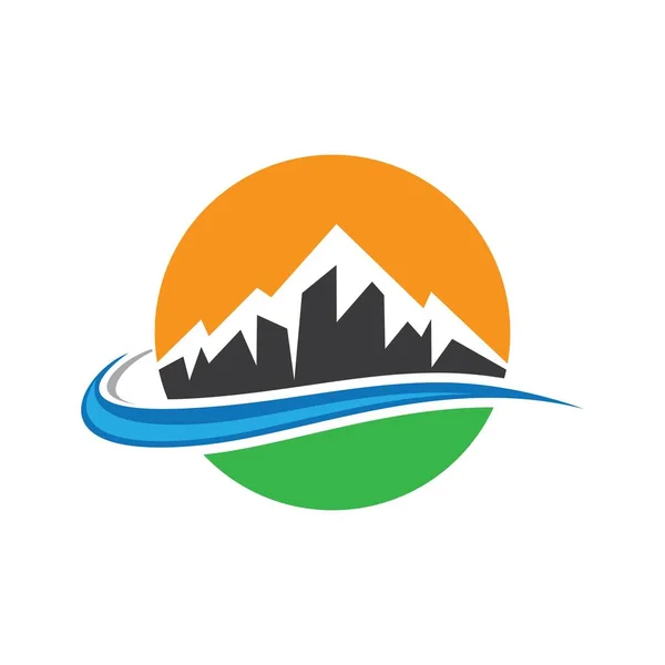Montagne Logo Images Illustration Design — Image vectorielle