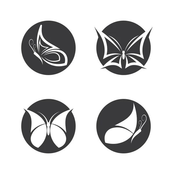 Piękno Motyl Logo Zdjęcia Projekt Ilustracji — Wektor stockowy