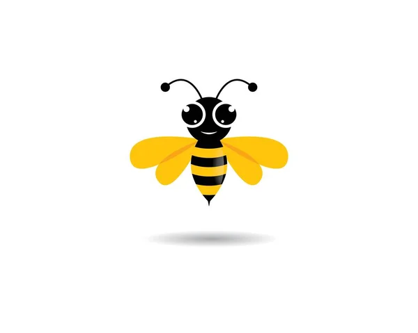 Diseño Ilustración Icono Vector Logotipo Abeja — Vector de stock