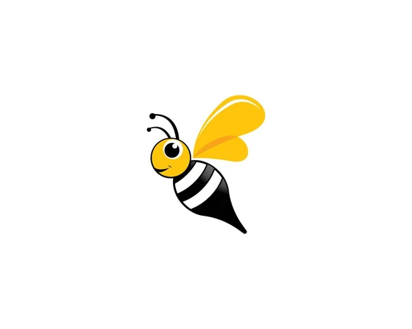 Μέλισσα Λογότυπο Διάνυσμα Εικονίδιο Σχέδιο Απεικόνισης — Διανυσματικό Αρχείο