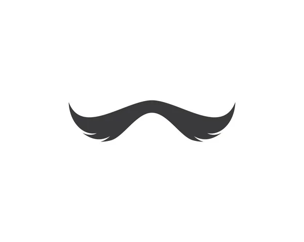 Mustache Logotyp Ikon Vektor Illustration Design — Stock vektor