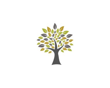 Ağaç logosu şablon vektör illüstrasyon tasarımı