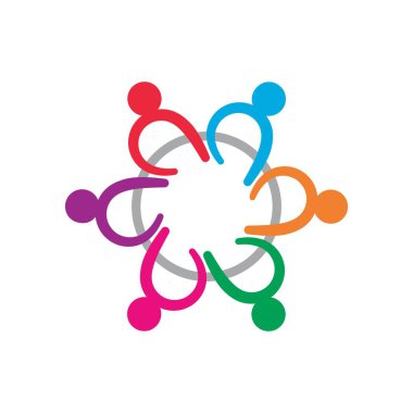 Toplum hizmeti logo resimleri tasarım illüstrasyonu