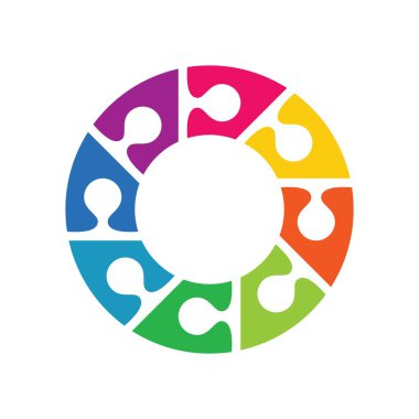 Toplum hizmeti logo resimleri tasarım illüstrasyonu