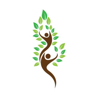 Ağaç logosu resim tasarımı illüstrasyonu