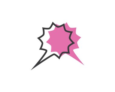 Konuşma balonu logo şablonu vektör resmetme tasarımı