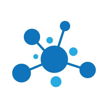 Molekül logo tasarımı vektör çizimi