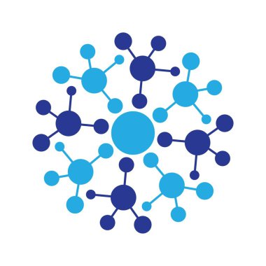 Molekül logo tasarımı vektör çizimi