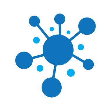 Molekül logo tasarımı vektör çizimi