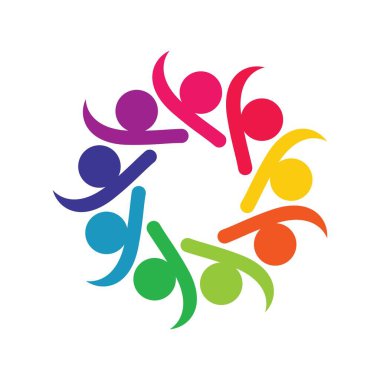 Toplum hizmeti logo resimleri tasarım illüstrasyonu