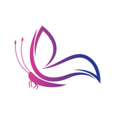 Güzellik kelebeği logo resimleri çizim tasarımı