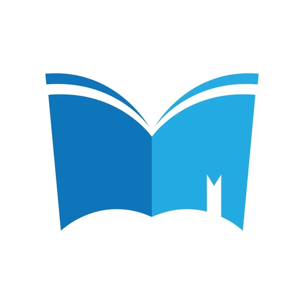 Libro Logo Immagini Illustrazione Design — Vettoriale Stock