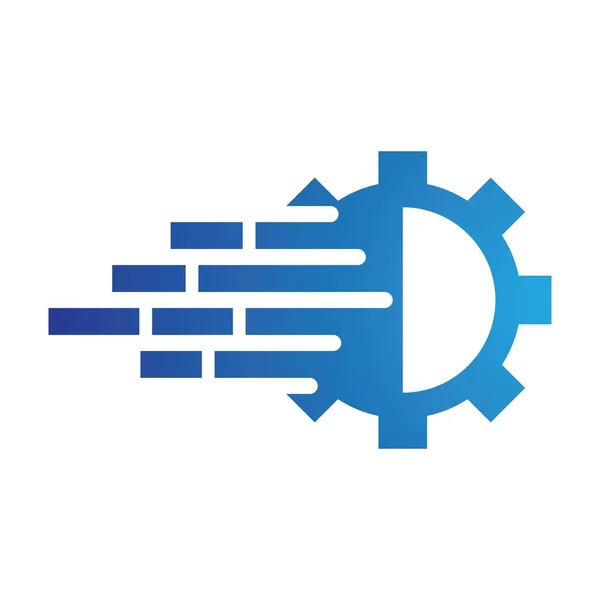 Imagem Logotipo Engrenagem Design Ilustração — Vetor de Stock