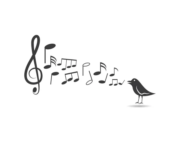 Música Nota Vector Icono Ilustración — Vector de stock