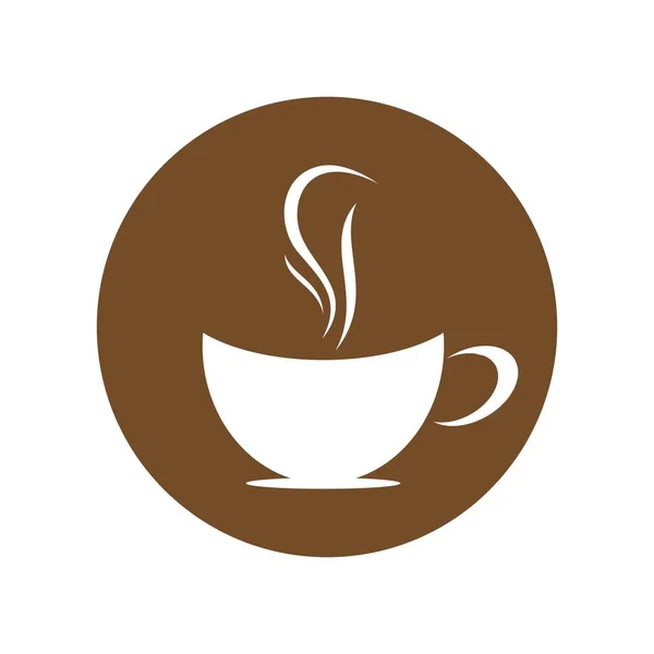 Дизайн Логотипу Кавової Чашки Зображення Ілюстрації — стоковий вектор