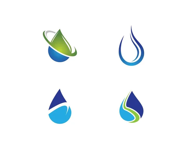 Modèle Logo Goutte Eau Icône Vectorielle Illustration Design — Image vectorielle