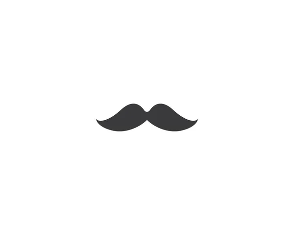 Moustache Logo Icône Illustration Design — Image vectorielle