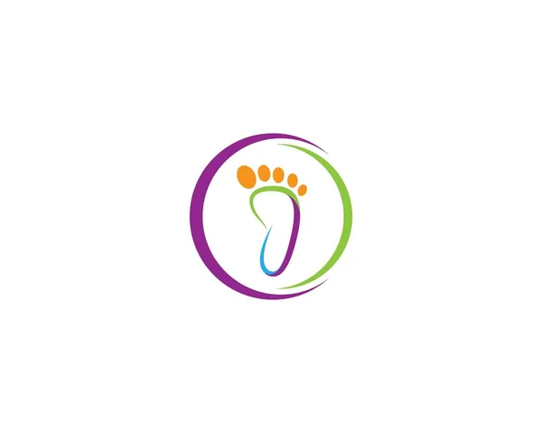Foot Therapist Logo Vector Icon — Stock Vector
