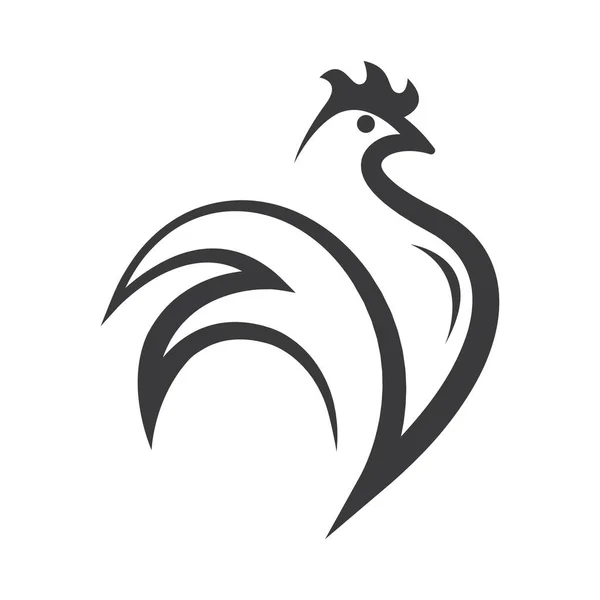 Rooster Logo Afbeeldingen Illustratie Ontwerp — Stockvector