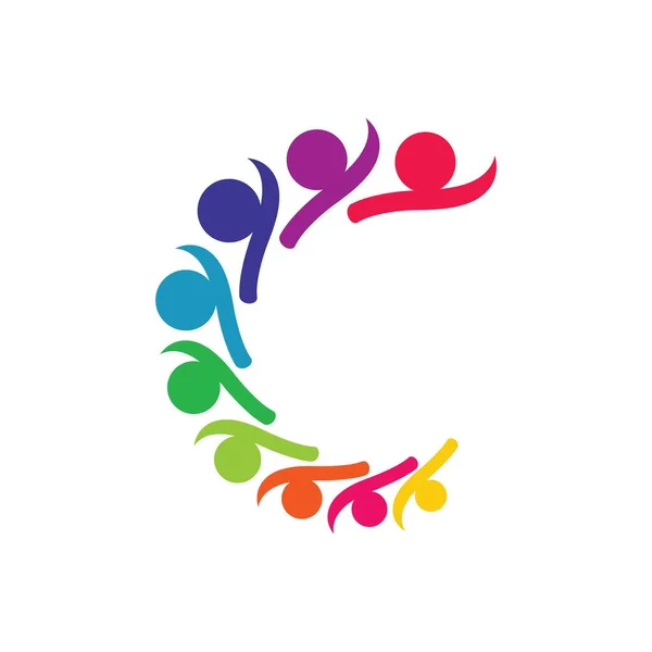 Îngrijire Comunitară Logo Imagini Design Ilustrare — Vector de stoc