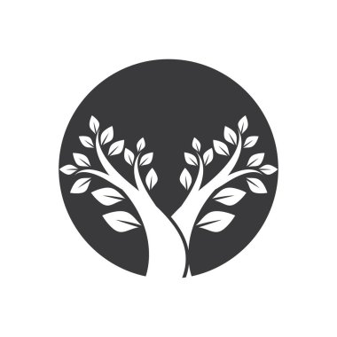 Ağaç logosu resim tasarımı illüstrasyonu