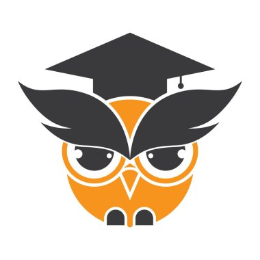 Baykuş eğitim logosu resim çizimi tasarımı