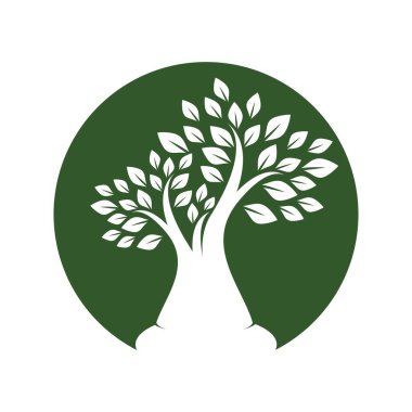Ağaç logosu resim tasarımı illüstrasyonu