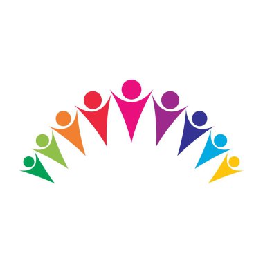 Toplum hizmeti logo resimleri tasarım illüstrasyonu