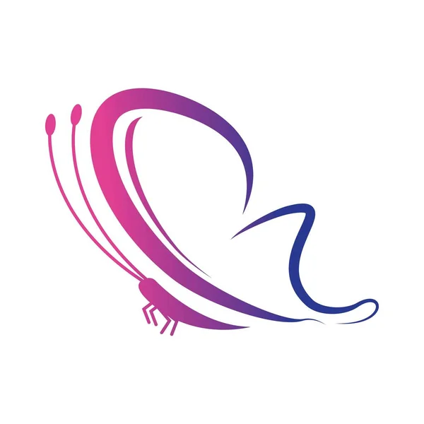 Belleza Mariposa Logo Imágenes Ilustración Diseño — Archivo Imágenes Vectoriales