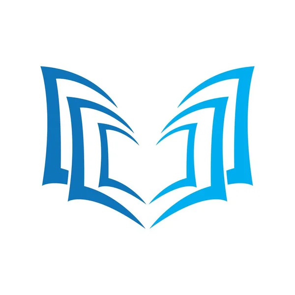 Boken Logotyp Illustration Design — Stock vektor