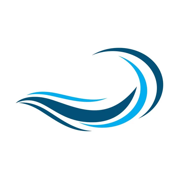 Água Onda Logotipo Imagens Ilustração Design — Vetor de Stock