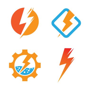 Şimşek logosu resim vektör simgesi tasarımı