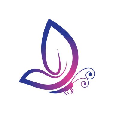 Güzellik kelebeği logo resimleri çizim tasarımı