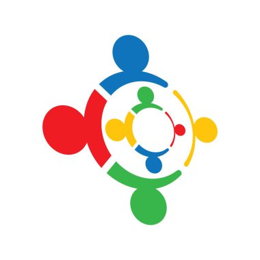 Toplum hizmeti logo resimleri tasarım illüstrasyonu