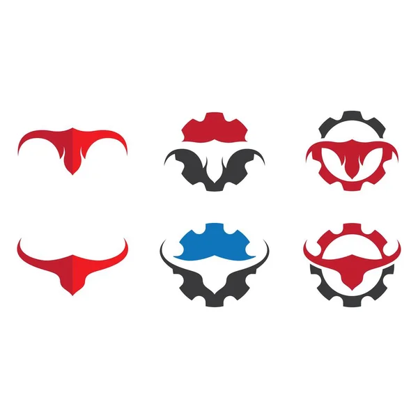 Toro Cuerno Logo Imágenes Ilustración — Archivo Imágenes Vectoriales