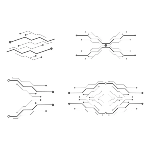 回路ロゴデザインイラスト — ストックベクタ