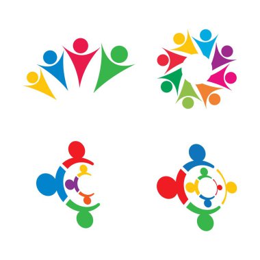 Toplum hizmeti logo resimleri tasarım illüstrasyonu