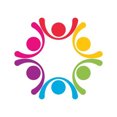 Toplum hizmeti logo resimleri tasarım illüstrasyonu