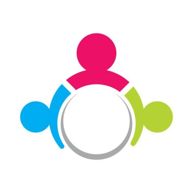 Toplum hizmeti logo resimleri tasarım illüstrasyonu