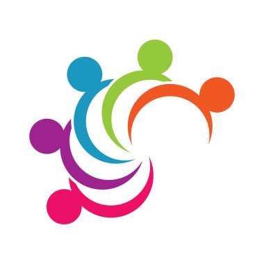 Takım çalışması logo resimleri illüstrasyon tasarımı