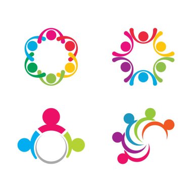 Takım çalışması logo resimleri illüstrasyon tasarımı