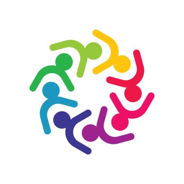 Takım çalışması logo resimleri illüstrasyon tasarımı