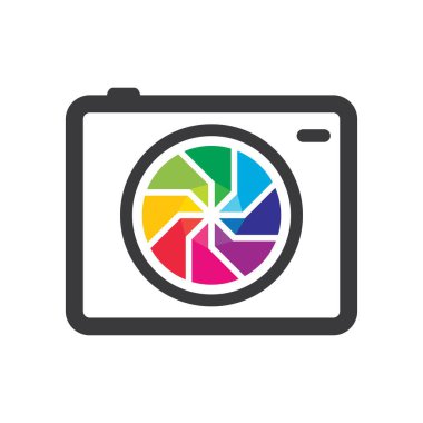 Kamera logo resimleri illüstrasyon tasarımı