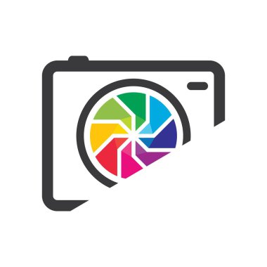 Kamera logo resimleri illüstrasyon tasarımı