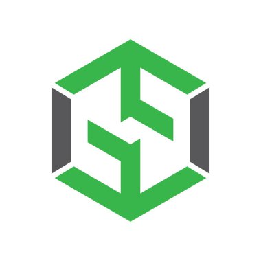 Altıgen logo resimleri illüstrasyon tasarımı