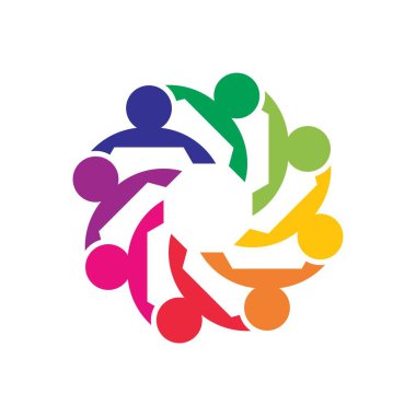 Toplum hizmeti logo resimleri tasarım illüstrasyonu