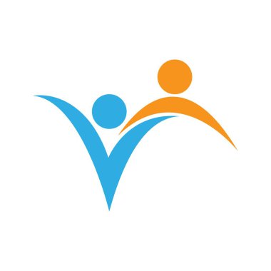 Toplum hizmeti logo resimleri tasarım illüstrasyonu